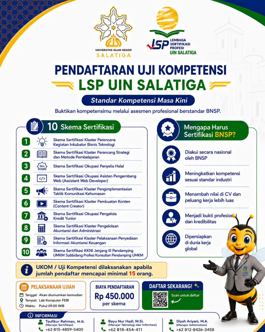 Dibuka Pendaftaran Uji Sertifikasi Kompetensi LSP P1 UIN Salatiga